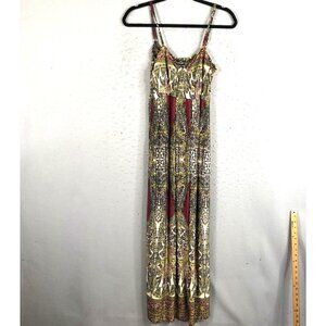 Shoreline Maxi Dress Womens Small Babydoll Y2K Milkmaid Mod Groovy Retro 70s